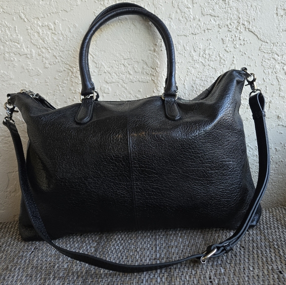 Black Leather Satchel- OH by Joy Gryson- Large- Like New - Picture 2 of 8